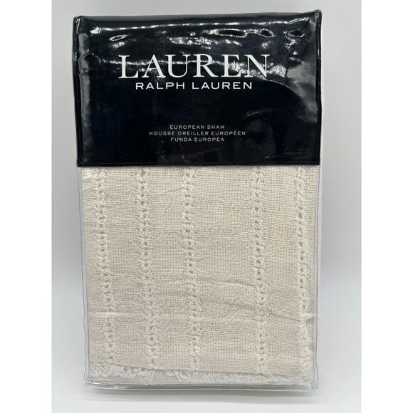 Lauren Ralph Lauren Callen EURO SHAM Cream 26" x 26" Open Weave $135 NWT. - Picture 1 of 12